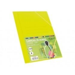 CARPETA FOLIO CARTON SOLAPA  AMARILLA FABRISA