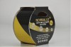 CINTA SEÑALIZACION ADHESIVA REFLECTANTE AMARI/NEGRO 50MMX5MTRO