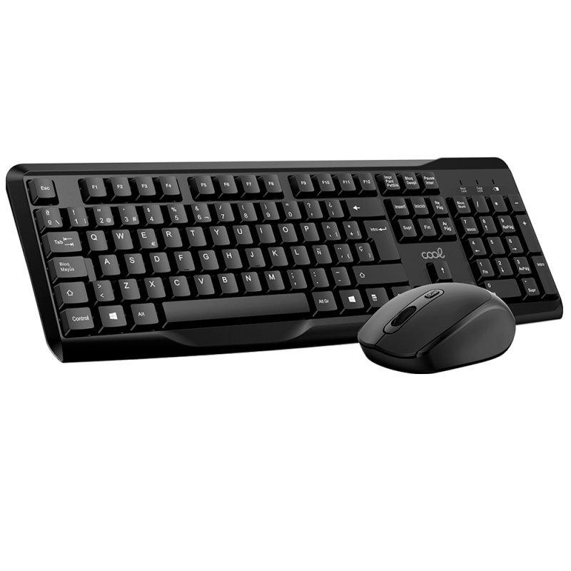 RATON Y TECLADO INALAMBRICO COOL NEGRO