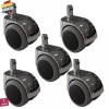 JUEGO RUEDAS DILEOFFICE CROMADAS R3