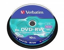 DVD+RW TARRINA 10UNIDADES VERBATIN 4X