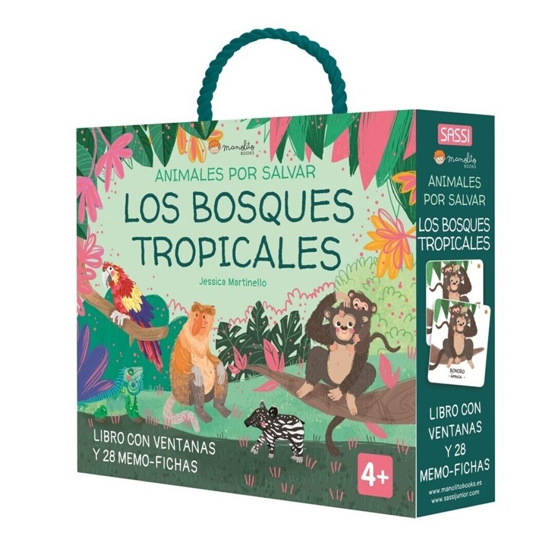 MANOLITO BOOKS LIBROS DE ACTIVIDADES ANIMALES POR SALVAR BOSQUES TROPICALES